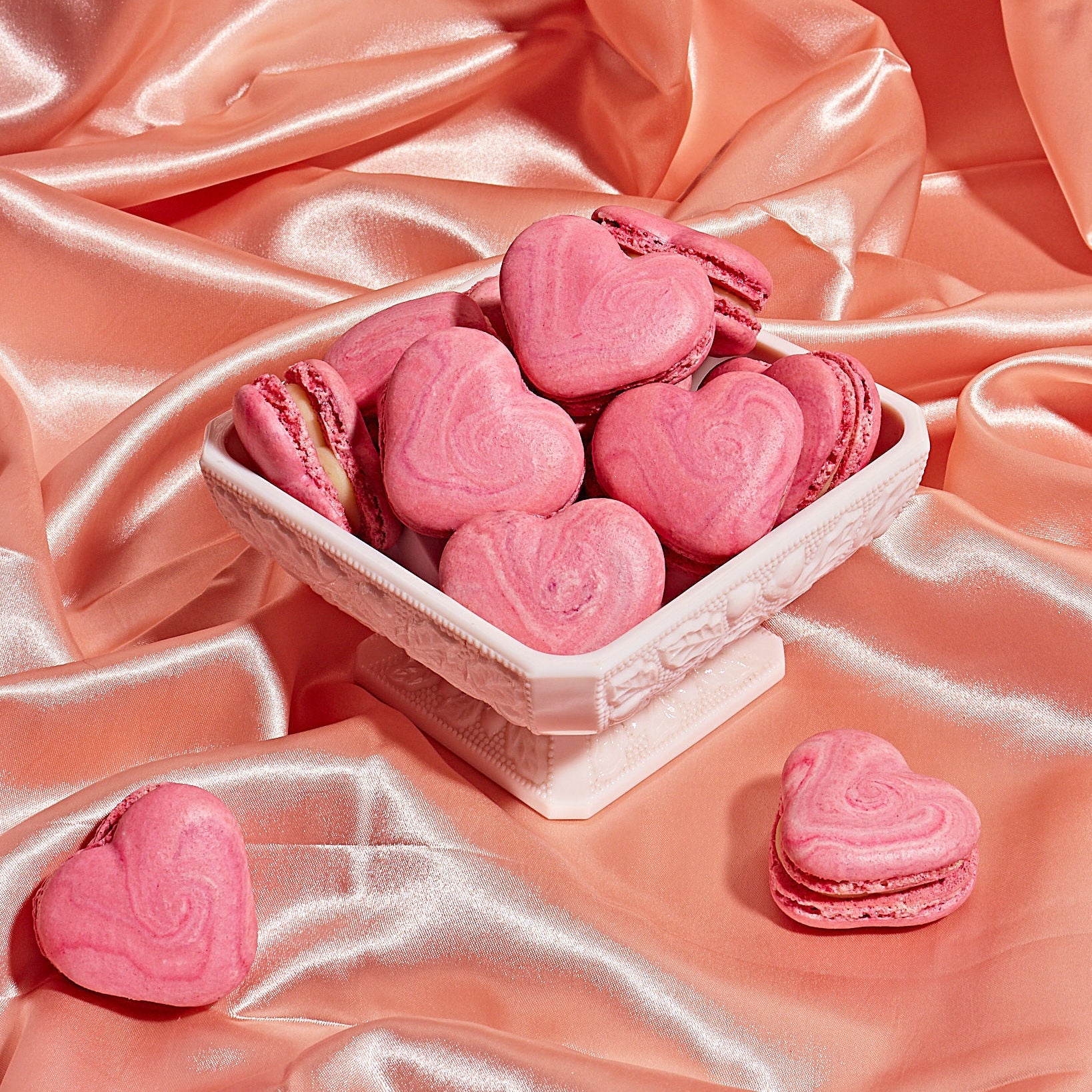 Valentine's Day Macaron Hearts